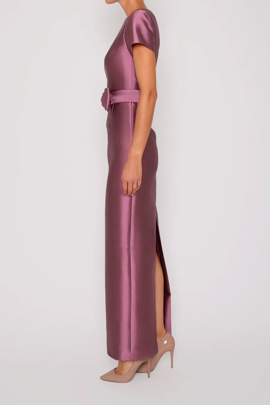 Bella Silk and Wool Column Gown