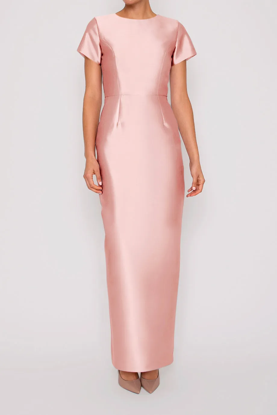 Bella Silk and Wool Column Gown