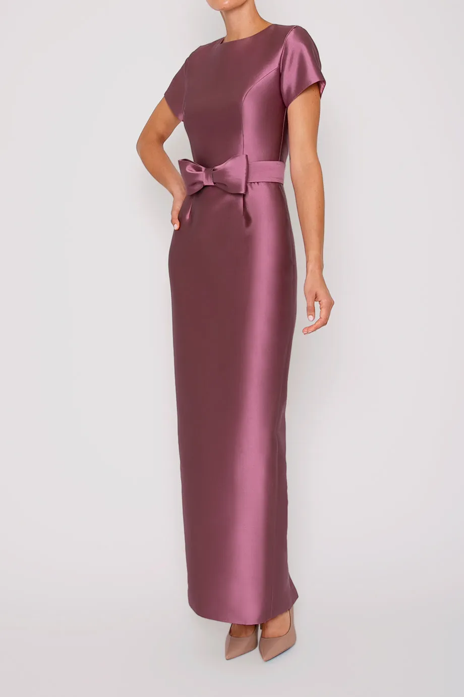 Bella Silk and Wool Column Gown