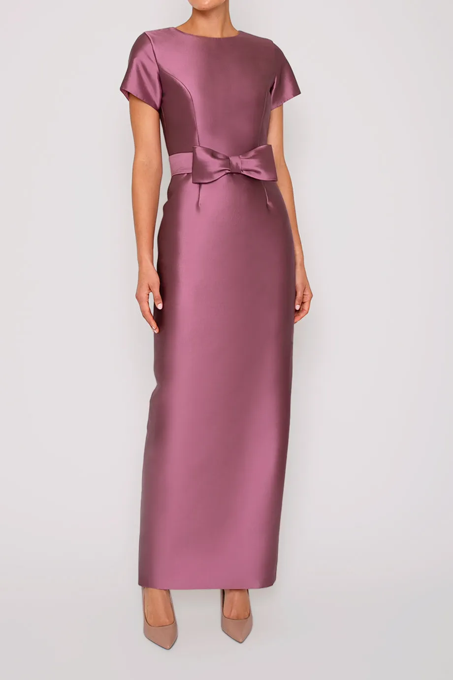 Bella Silk and Wool Column Gown