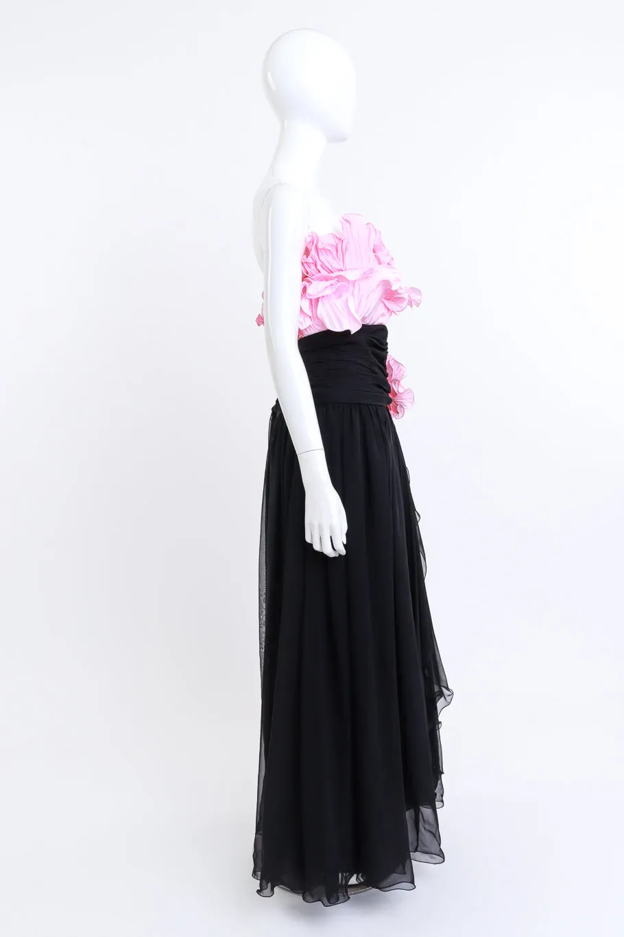 Blossoming Ruched Evening Gown