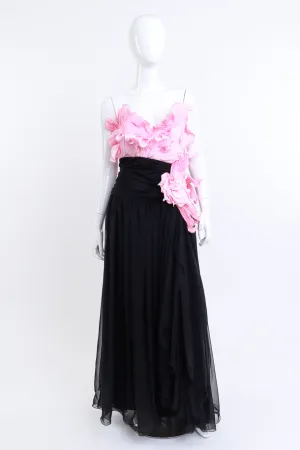 Blossoming Ruched Evening Gown