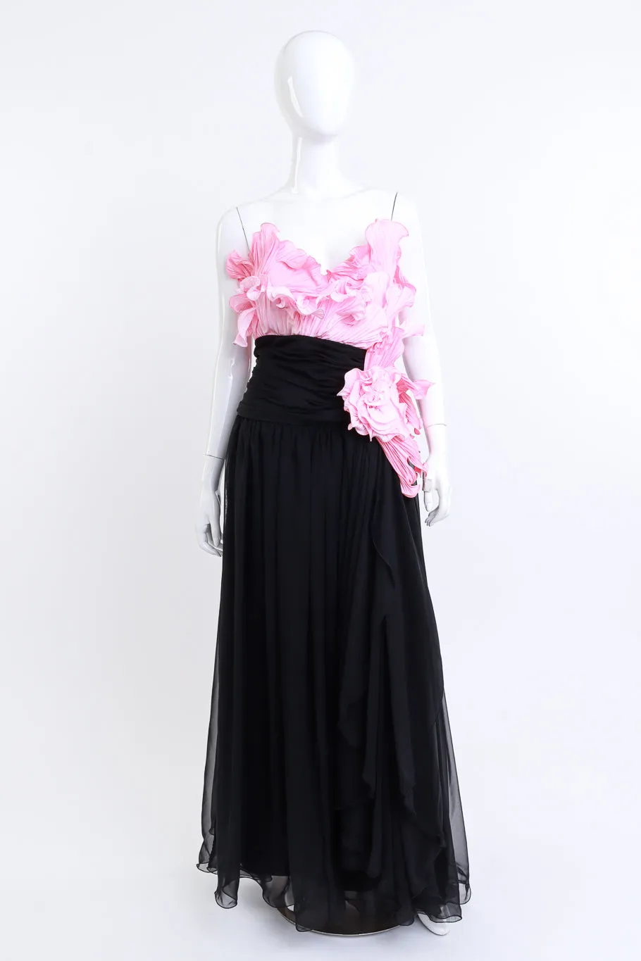 Blossoming Ruched Evening Gown