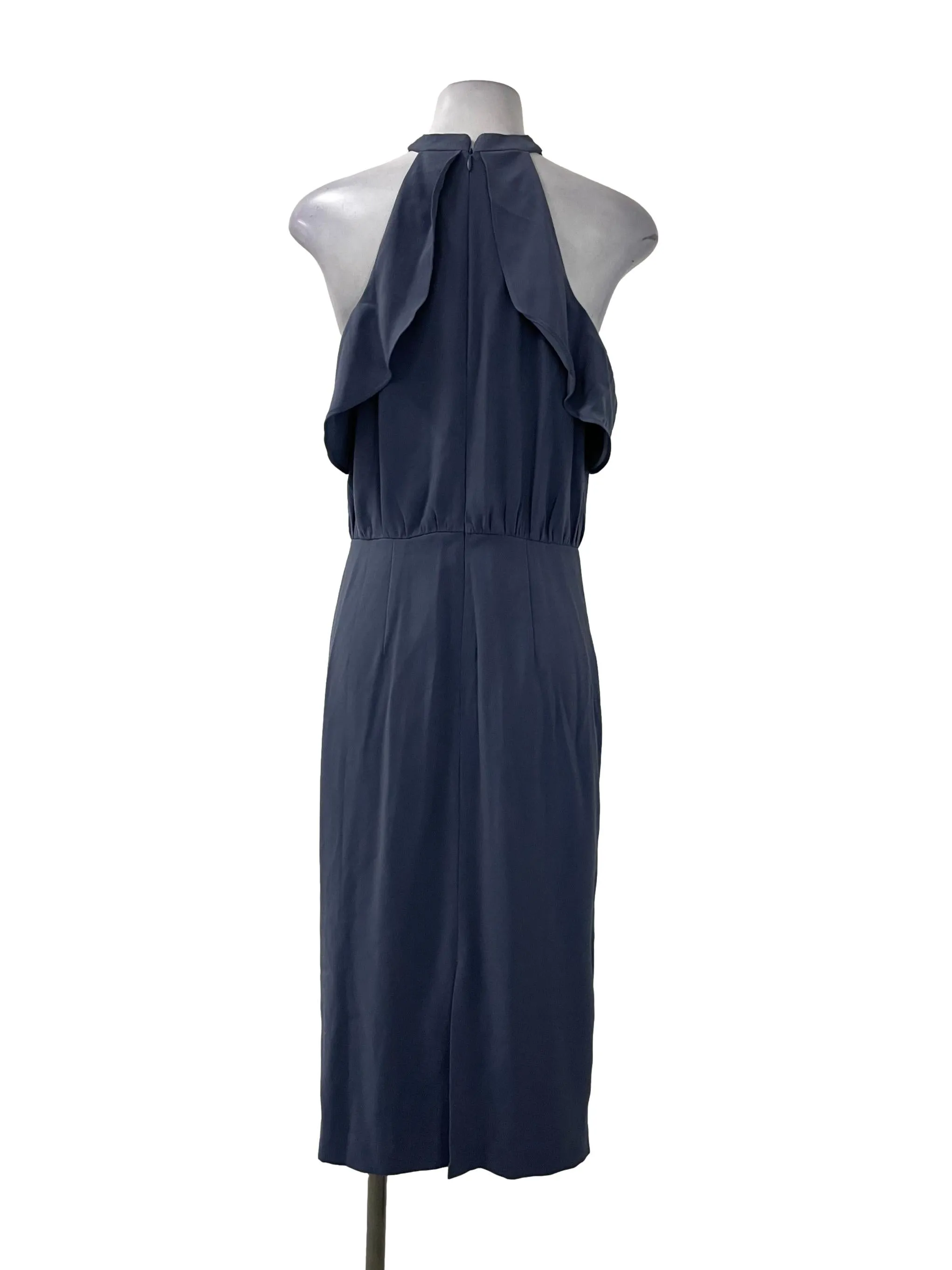 Blue High Neck Dress