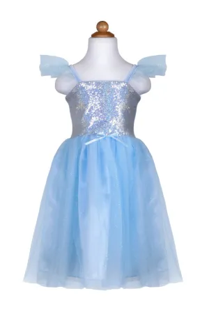 Blue Sequins Princess Dress