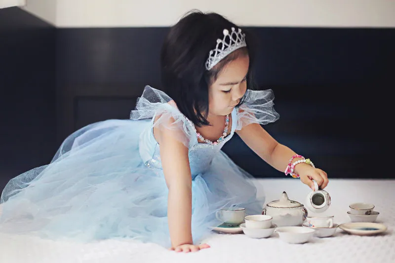 Blue Sequins Princess Dress