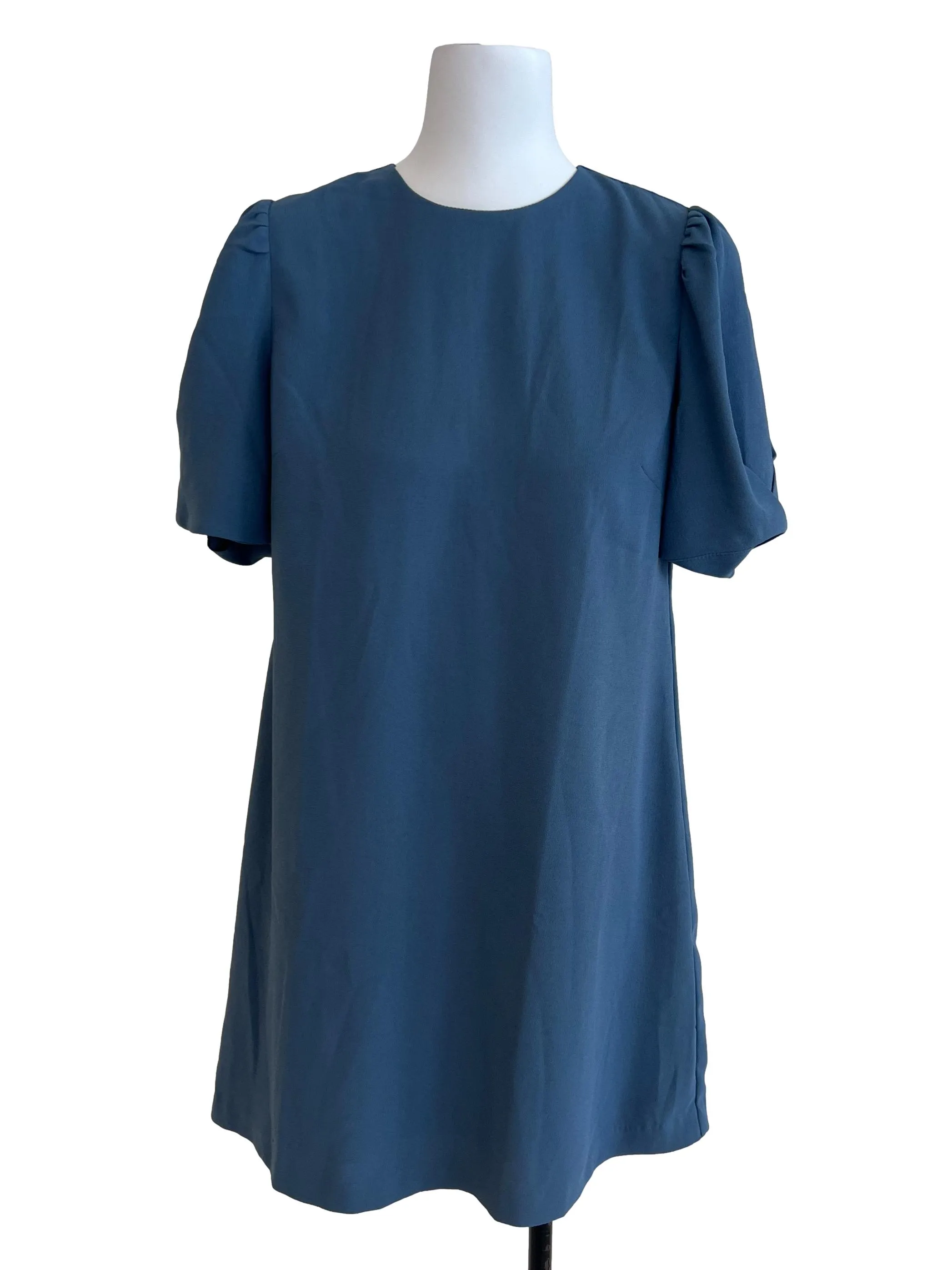Blue Short Sleeve Dress
