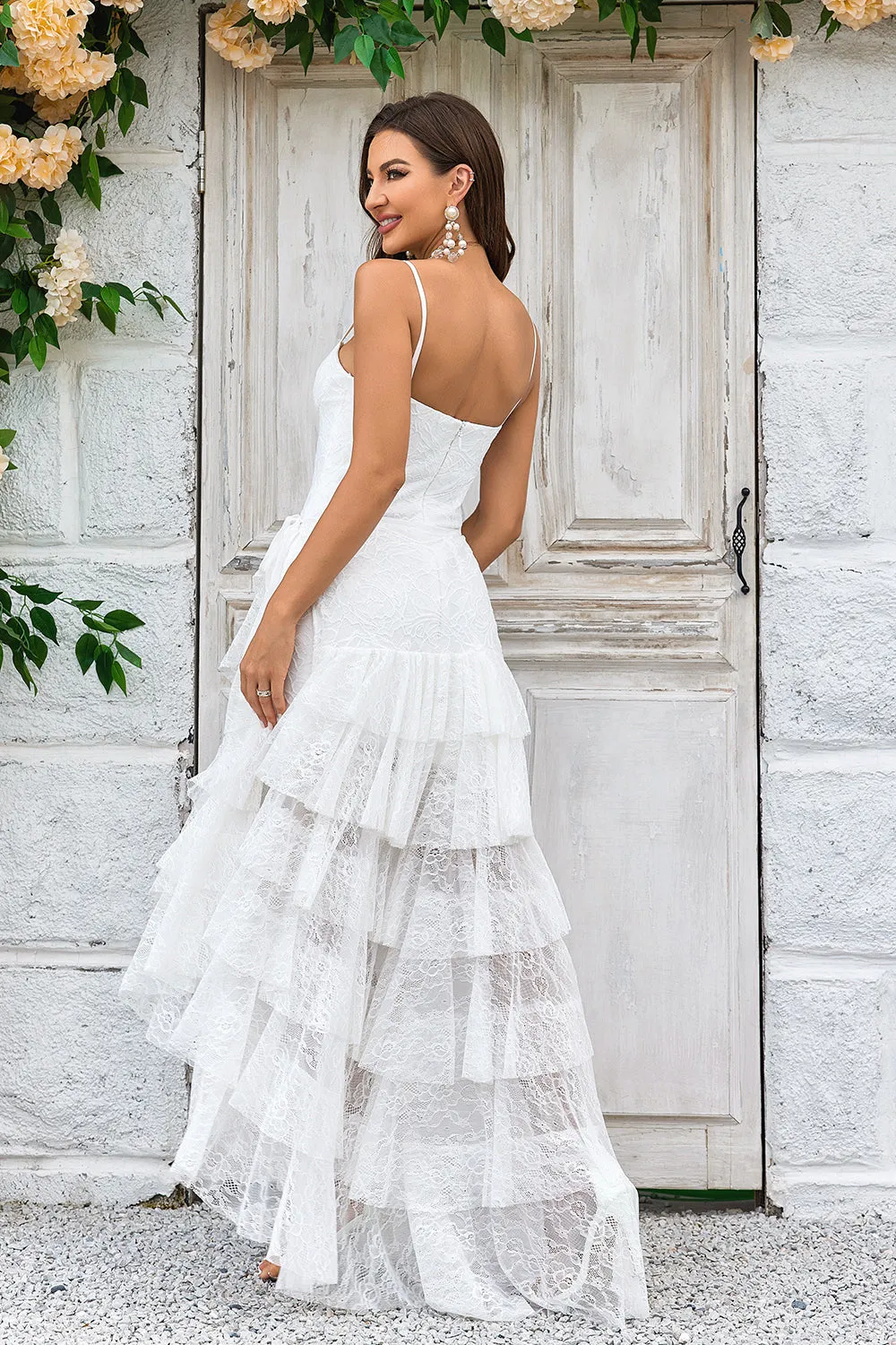 BYG-13 Spaghetti strap layered slim fit gown A-line dress