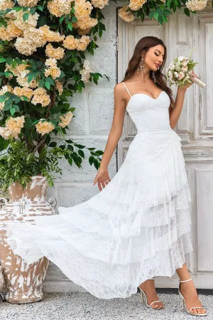 BYG-13 Spaghetti strap layered slim fit gown A-line dress