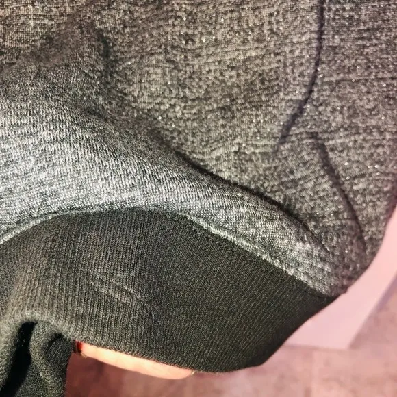 CALVIN KlEIN medium black &amp; gray sweatshirt dress scoop neck ,pockets
