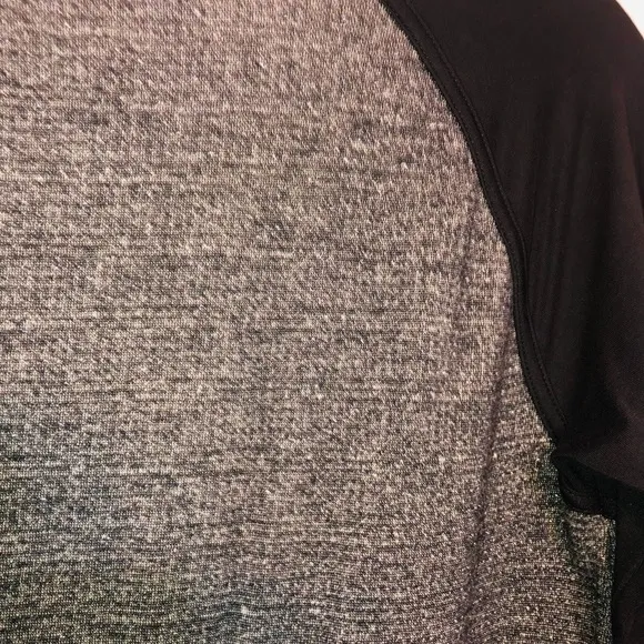 CALVIN KlEIN medium black &amp; gray sweatshirt dress scoop neck ,pockets