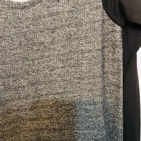 CALVIN KlEIN medium black &amp; gray sweatshirt dress scoop neck ,pockets