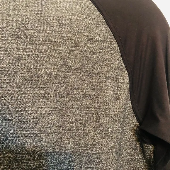 CALVIN KlEIN medium black &amp; gray sweatshirt dress scoop neck ,pockets
