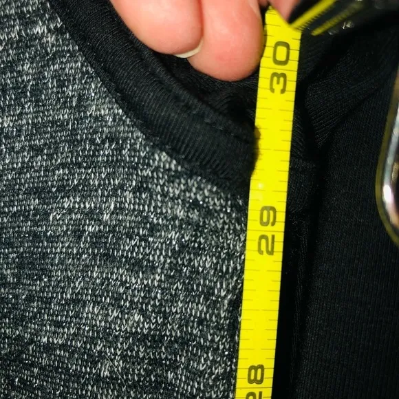 CALVIN KlEIN medium black &amp; gray sweatshirt dress scoop neck ,pockets