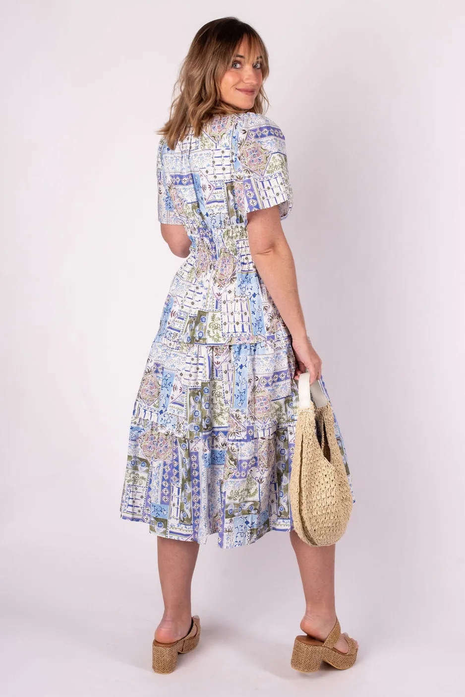 Carrie Short Sleeve Midi Dress