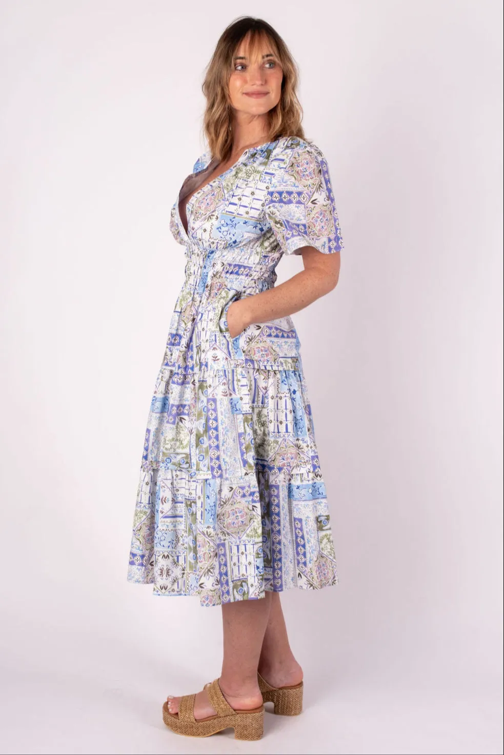 Carrie Short Sleeve Midi Dress