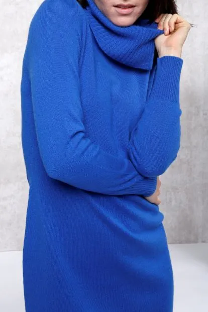 Cashmere Long Sleeve Cowl Neck Dress