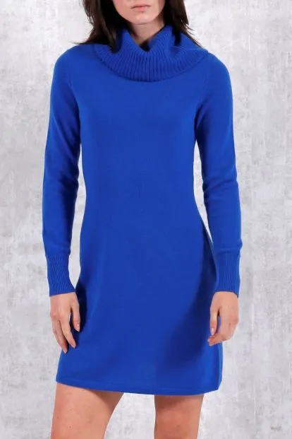 Cashmere Long Sleeve Cowl Neck Dress