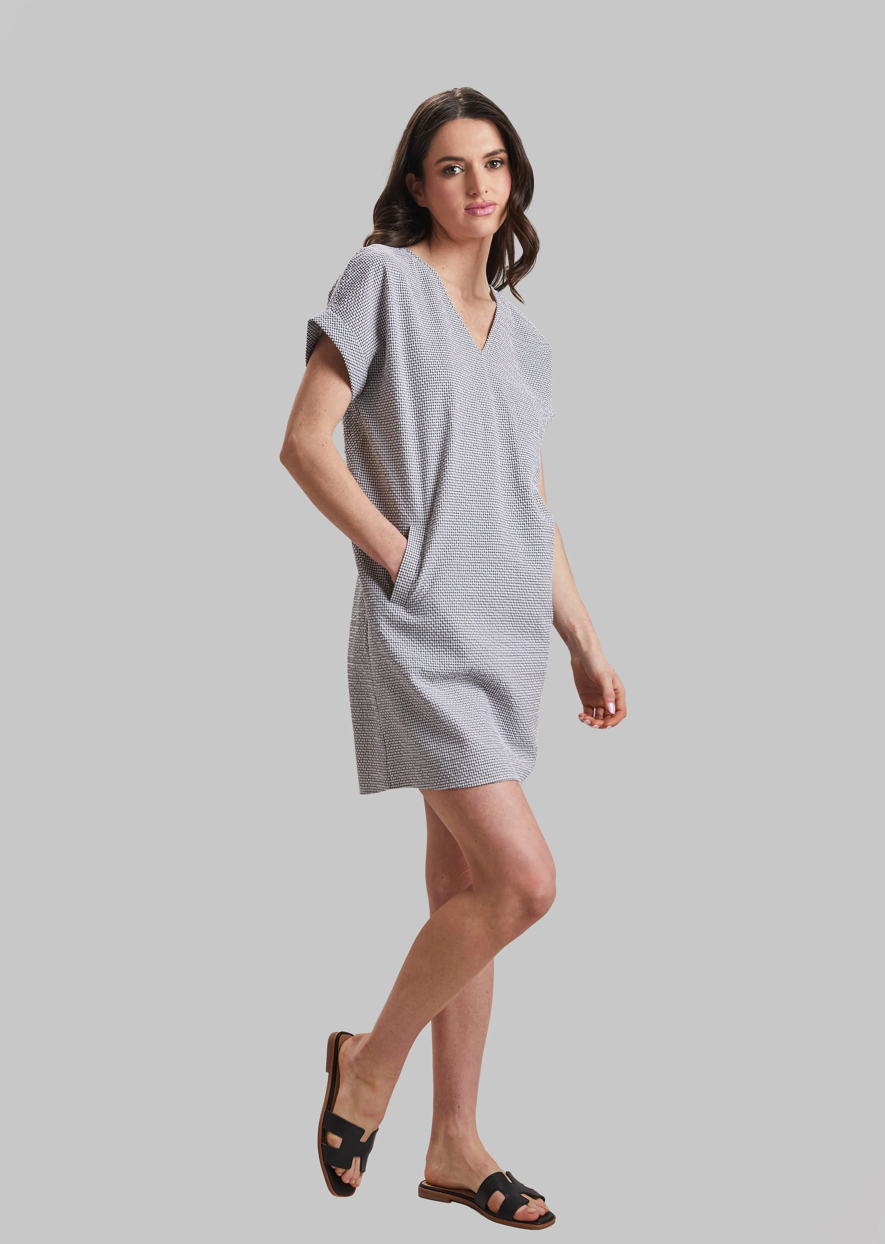 Check Lexie Short Sleeve Dress