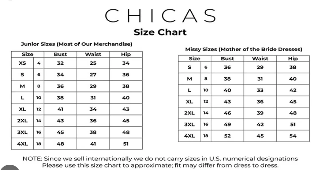 Chicas Dama Dress C315