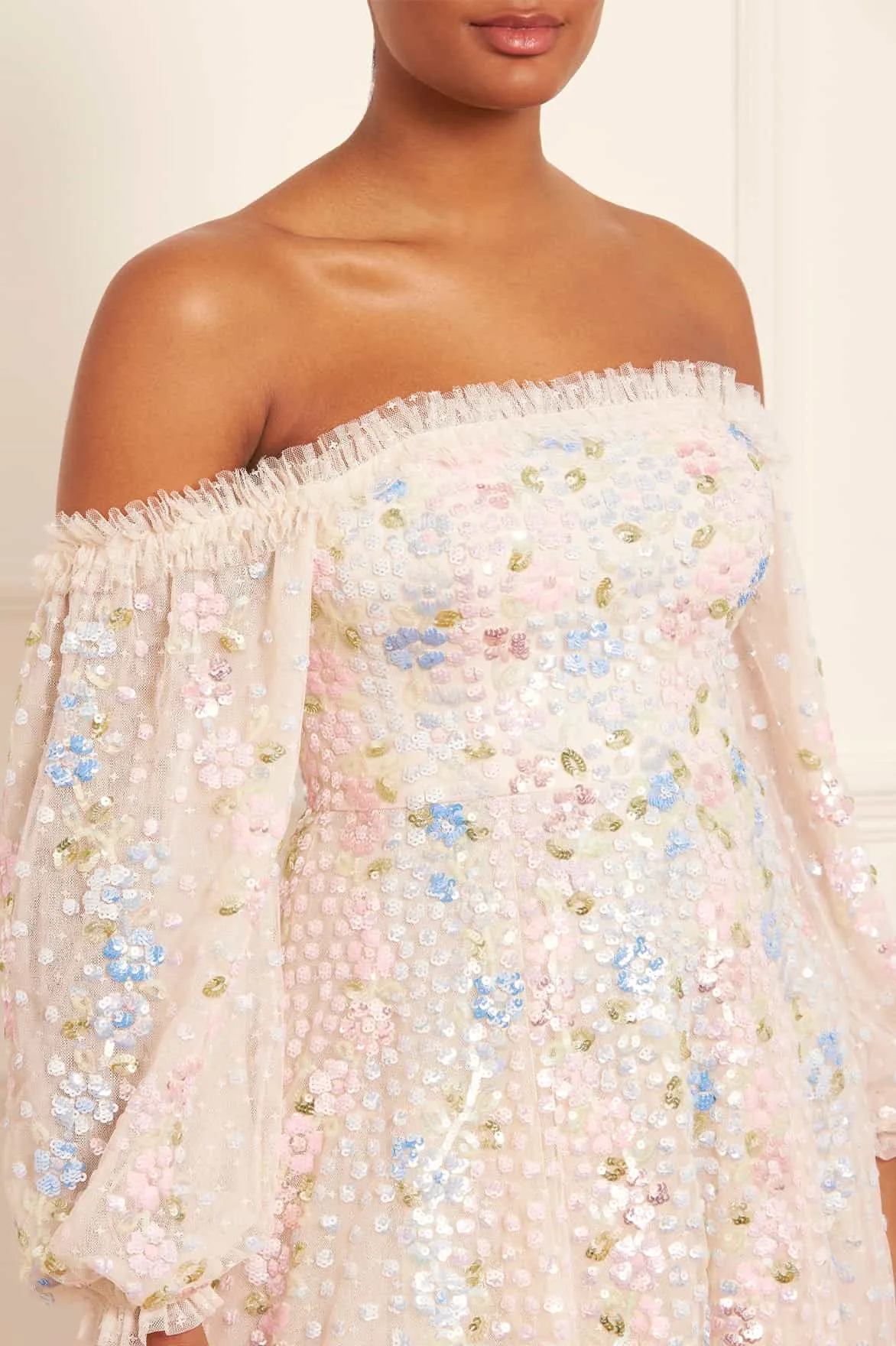 Confetti Gloss Off-Shoulder Ballerina Dress