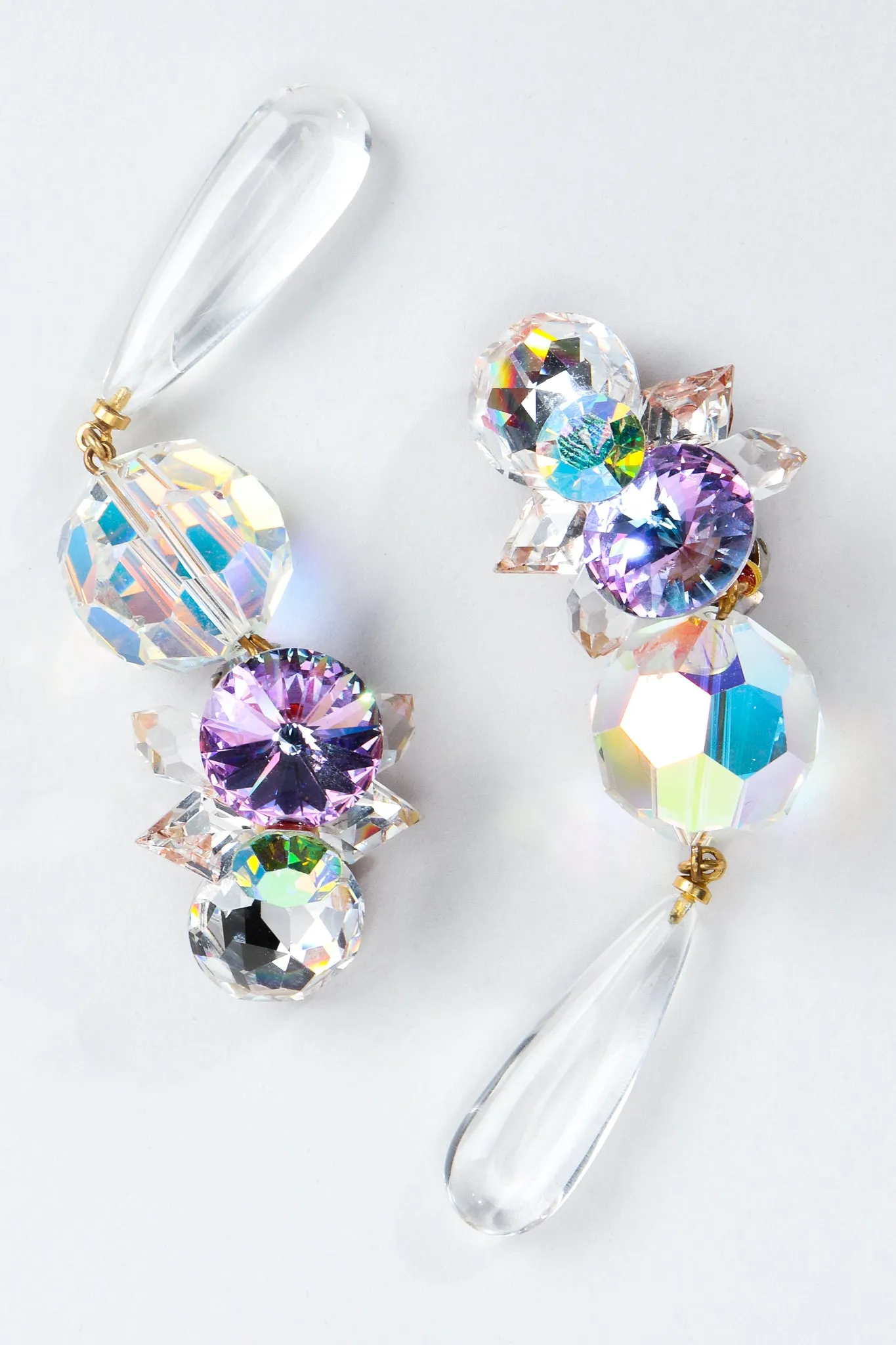 Crystal Icicle Teardrop Earrings