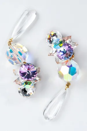 Crystal Icicle Teardrop Earrings