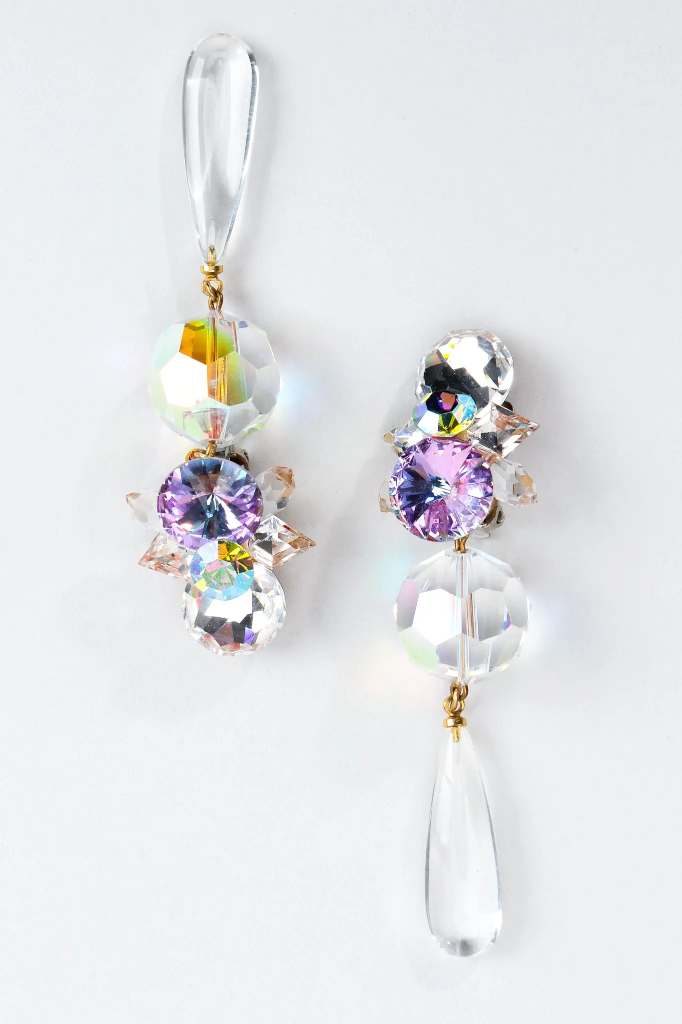 Crystal Icicle Teardrop Earrings