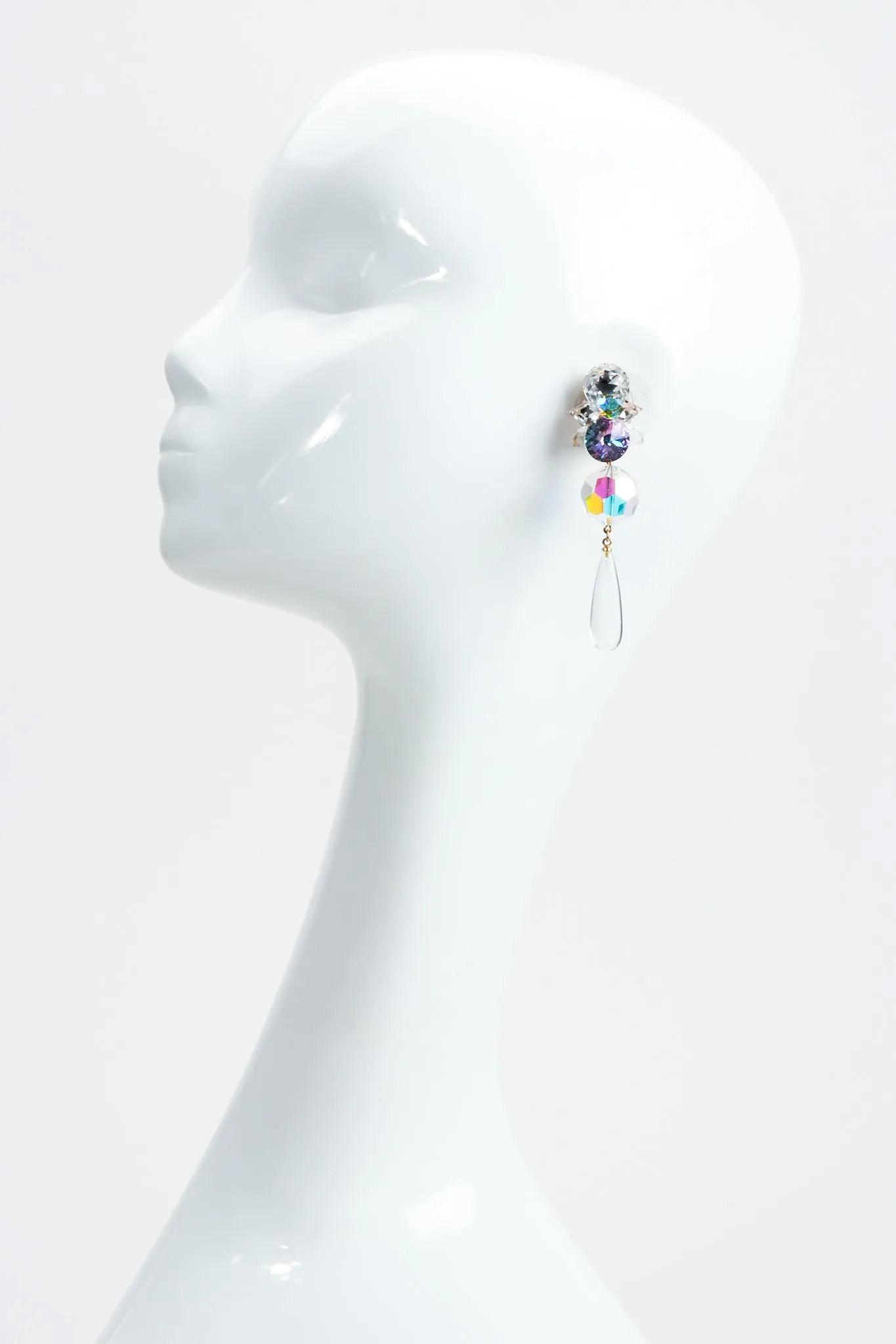 Crystal Icicle Teardrop Earrings