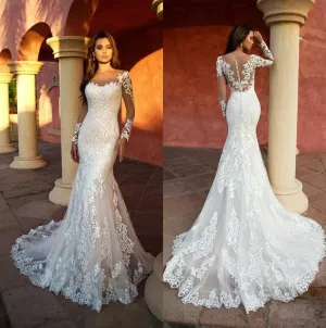 Custom Made Lace Mermaid Wedding Dresses