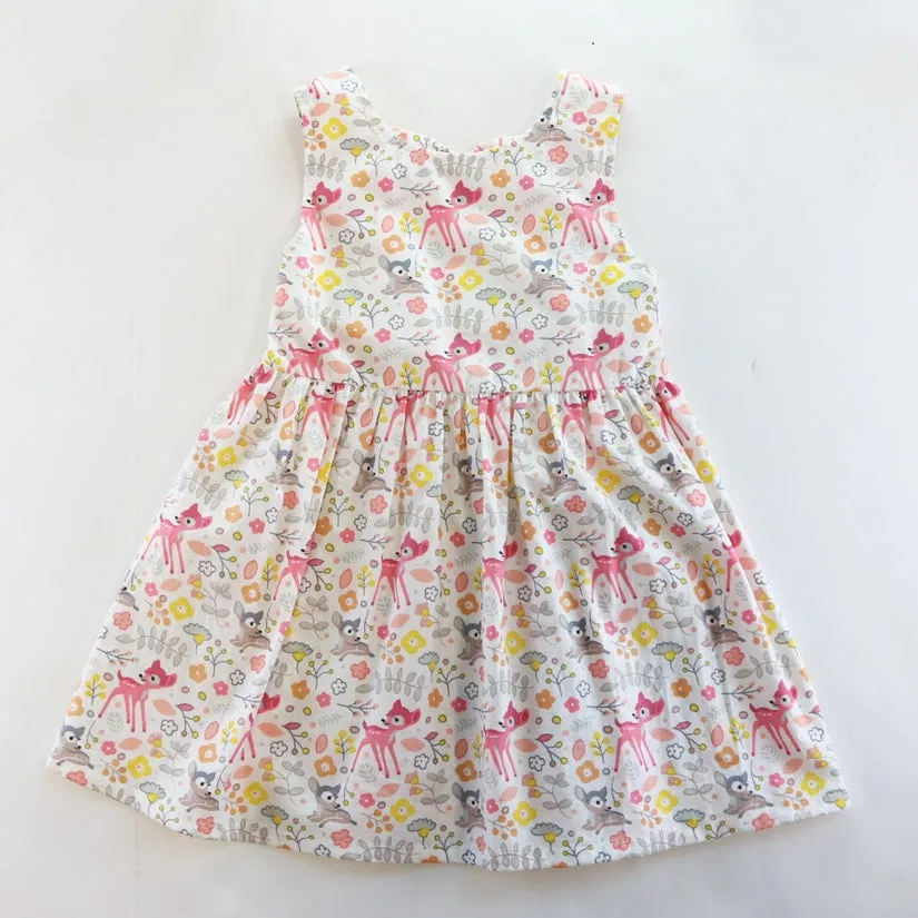 Deer Open Back Dress