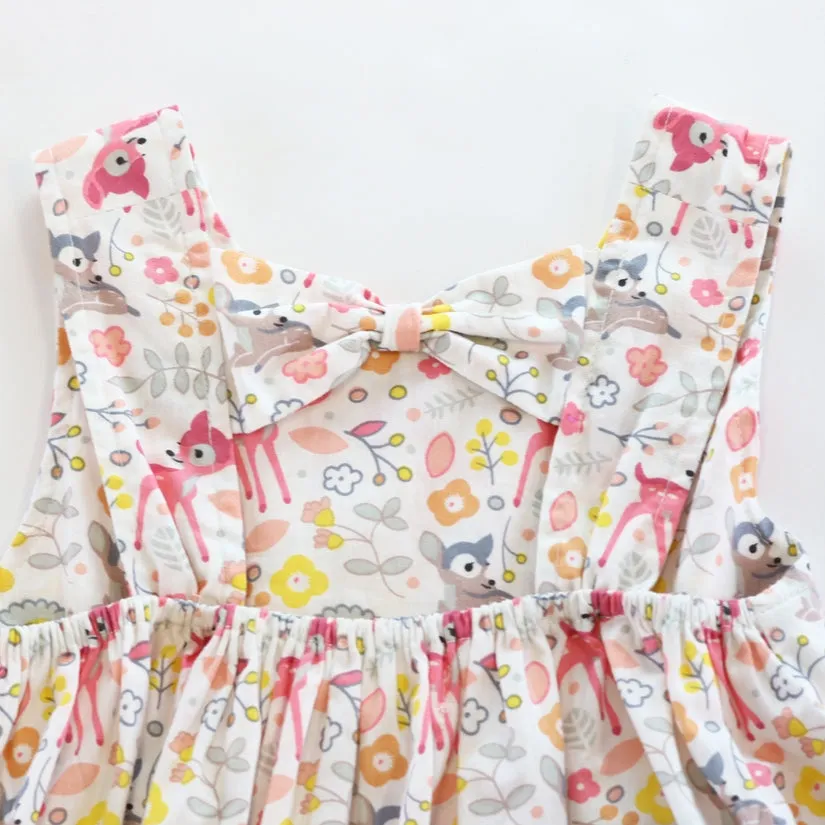 Deer Open Back Dress