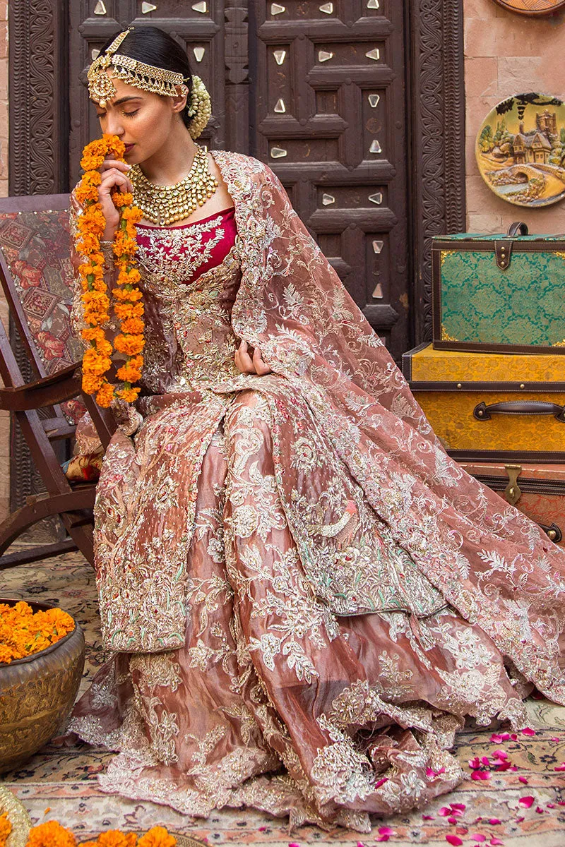 Designer Indian Bridal Wear Pink Lehenga Gown Dress