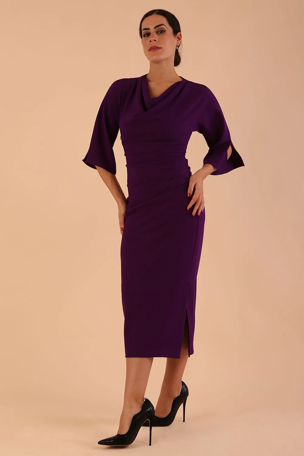 Diana Cowl Neck Pencil Dress