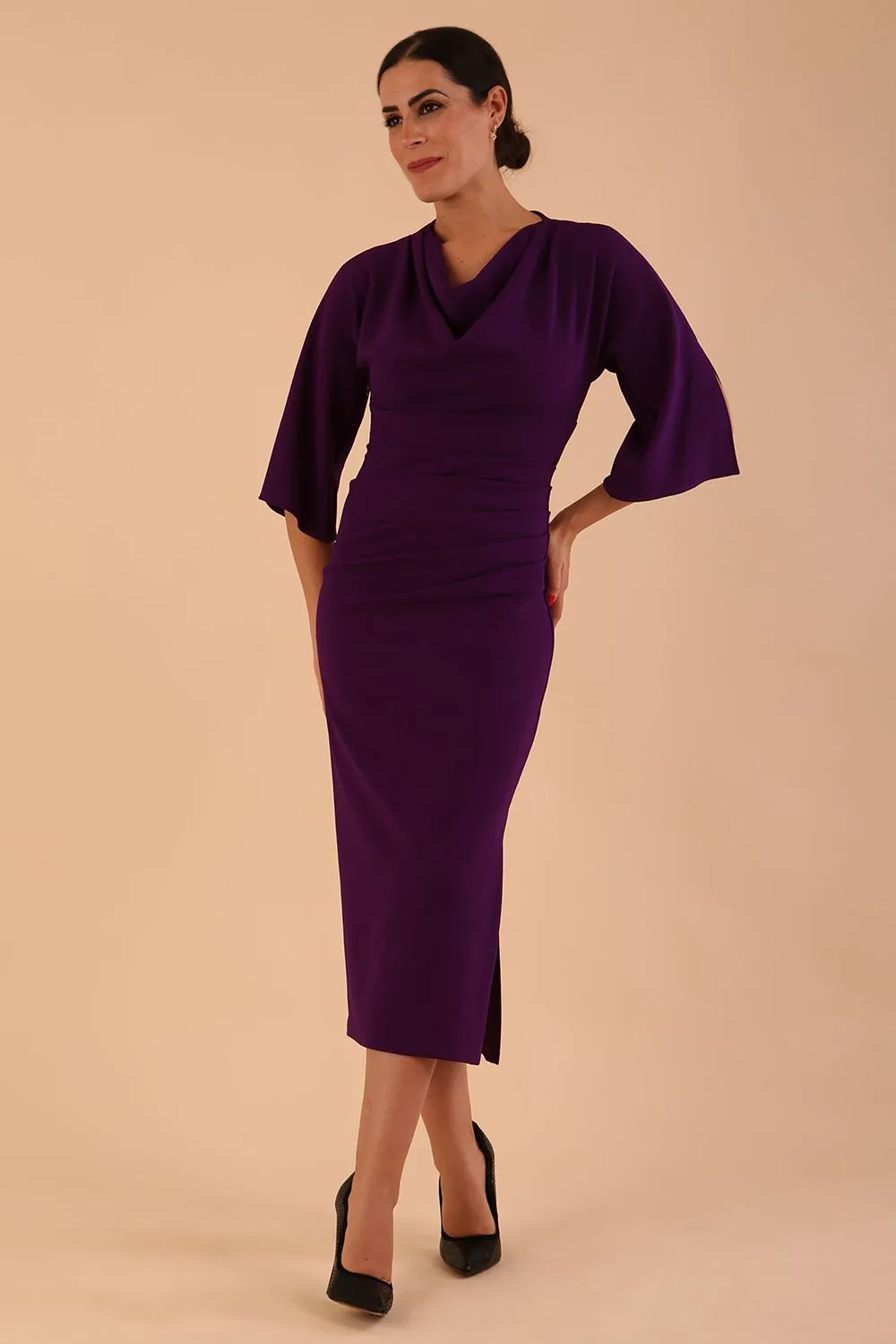 Diana Cowl Neck Pencil Dress