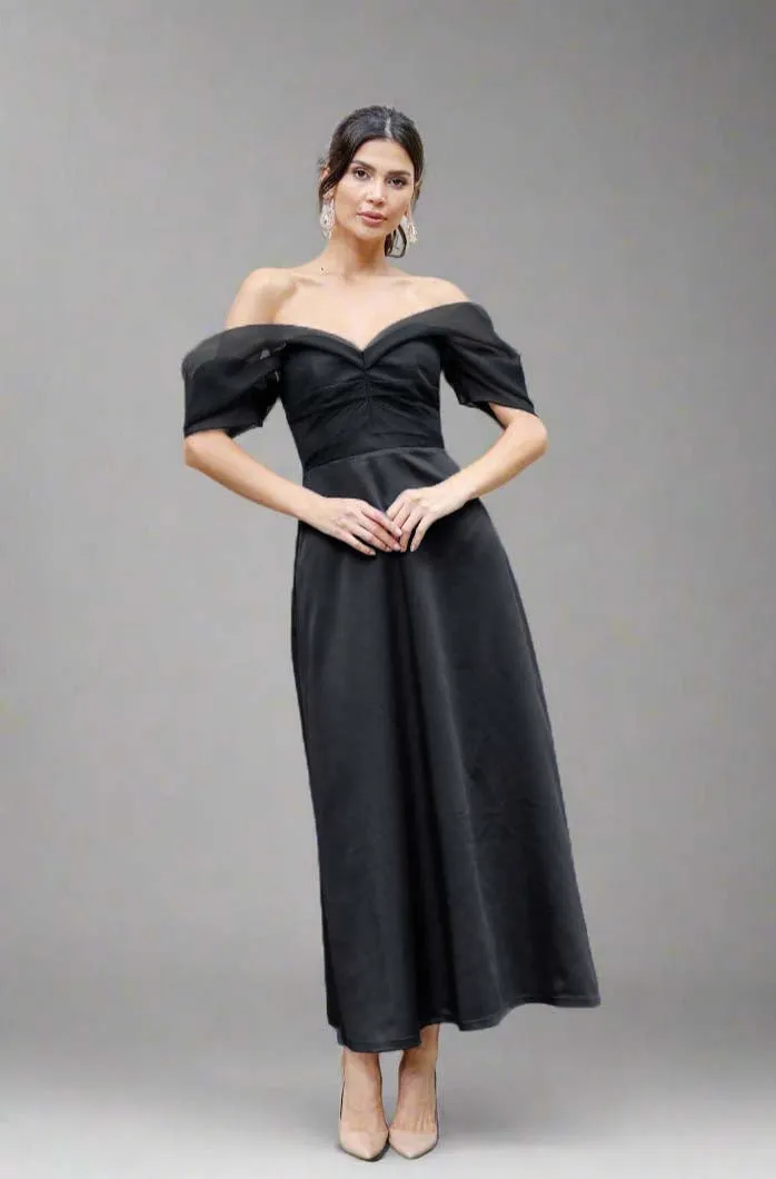 Diana midi crepe skirt dress