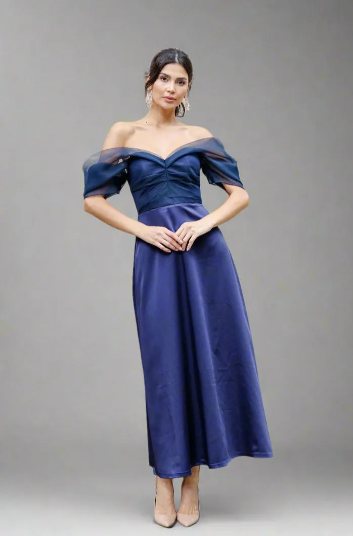 Diana midi crepe skirt dress