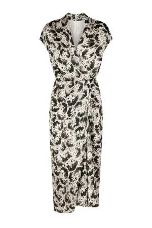 Dilian Satin Surplice Dress