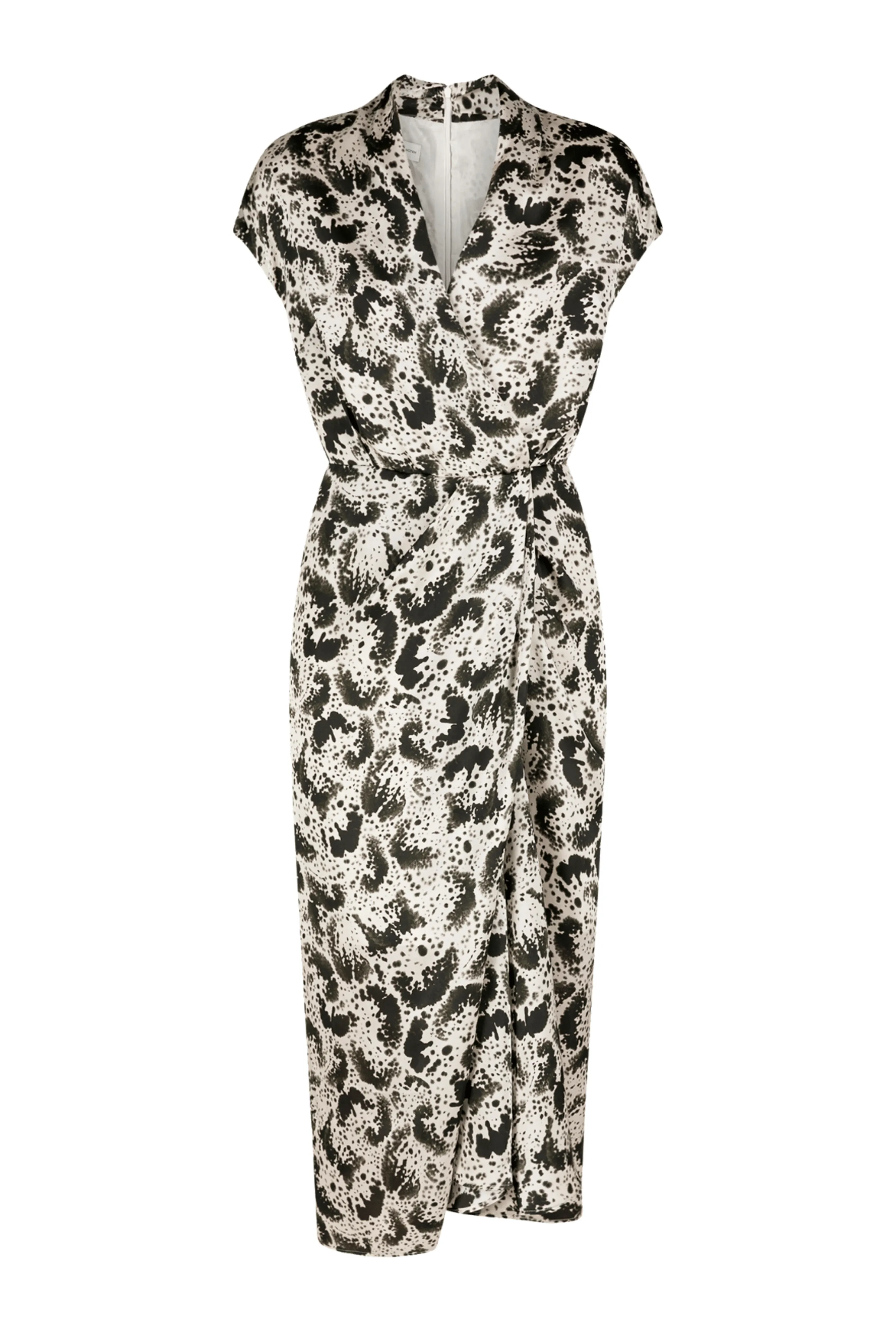 Dilian Satin Surplice Dress