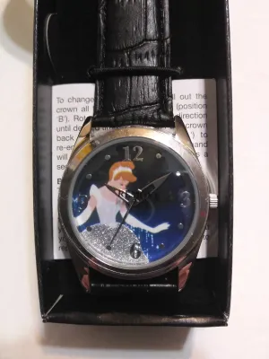 Disney Princess Cinderella Watch W/ Sparkle Crystal Dress