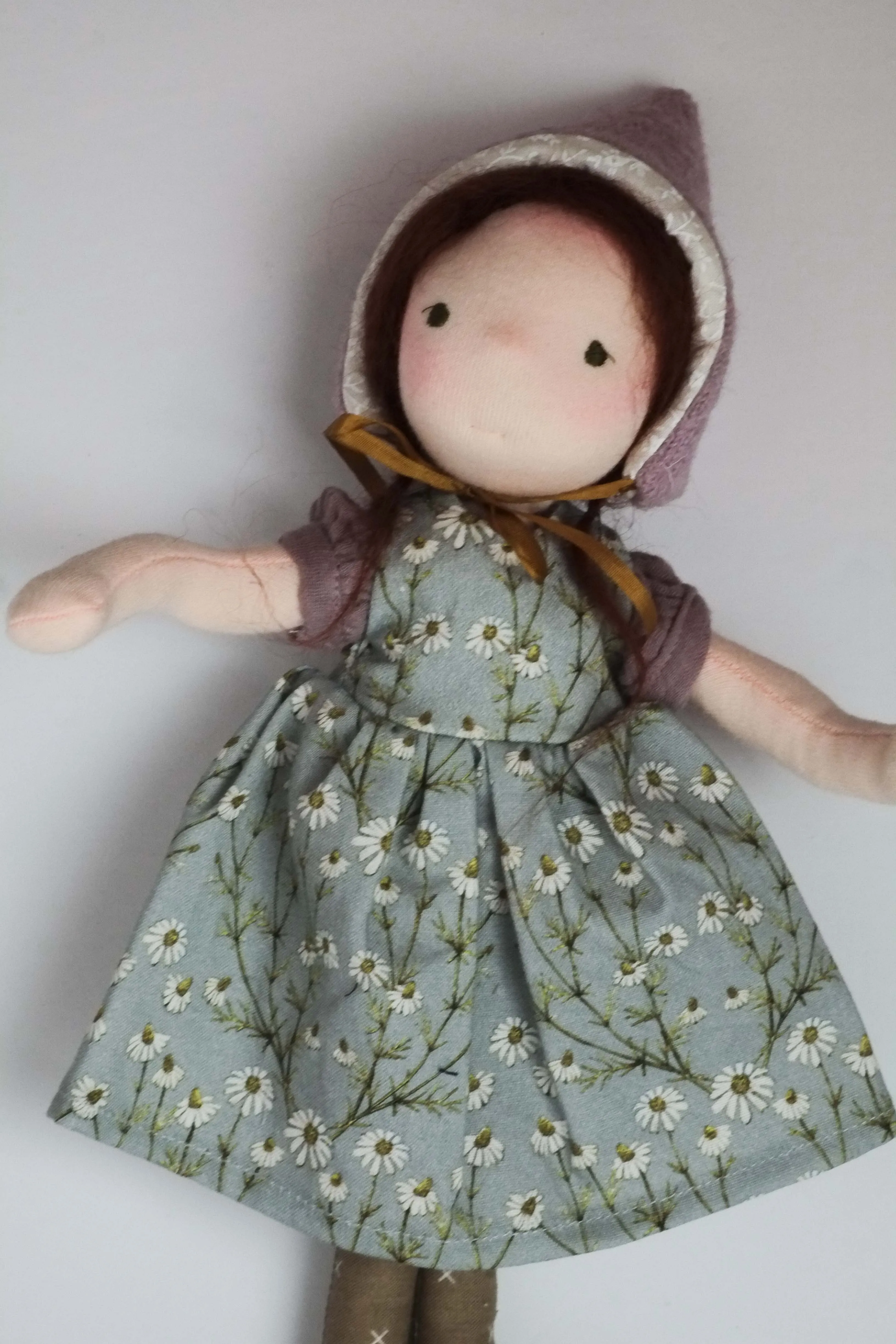 Doll Hat | Lilac Wool w/ Silk Ribbons