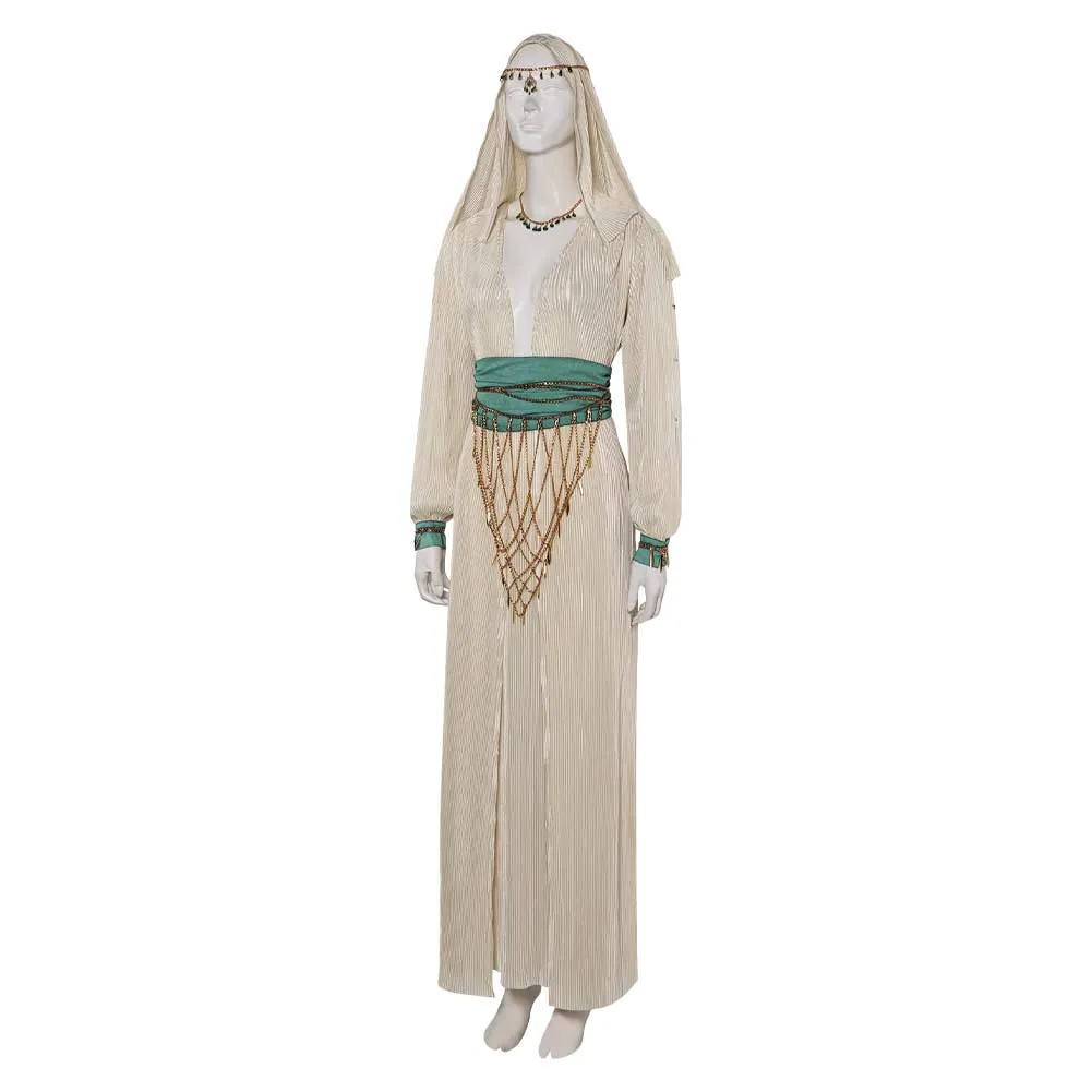 Dragon's Dogma 2 Nadinia White Dress Cosplay Costume Outfits Halloween Carnival Suit