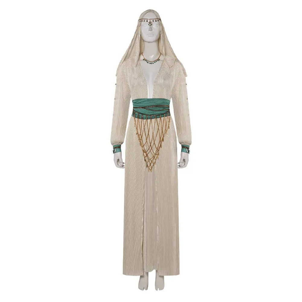 Dragon's Dogma 2 Nadinia White Dress Cosplay Costume Outfits Halloween Carnival Suit