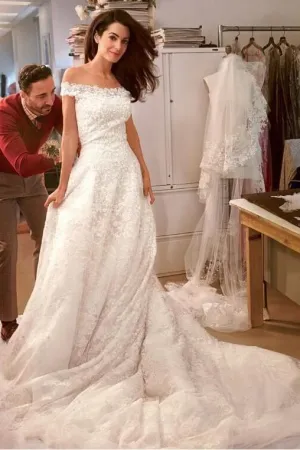 Dreamed Lace Wedding Dresses with Off-the-shoulder
