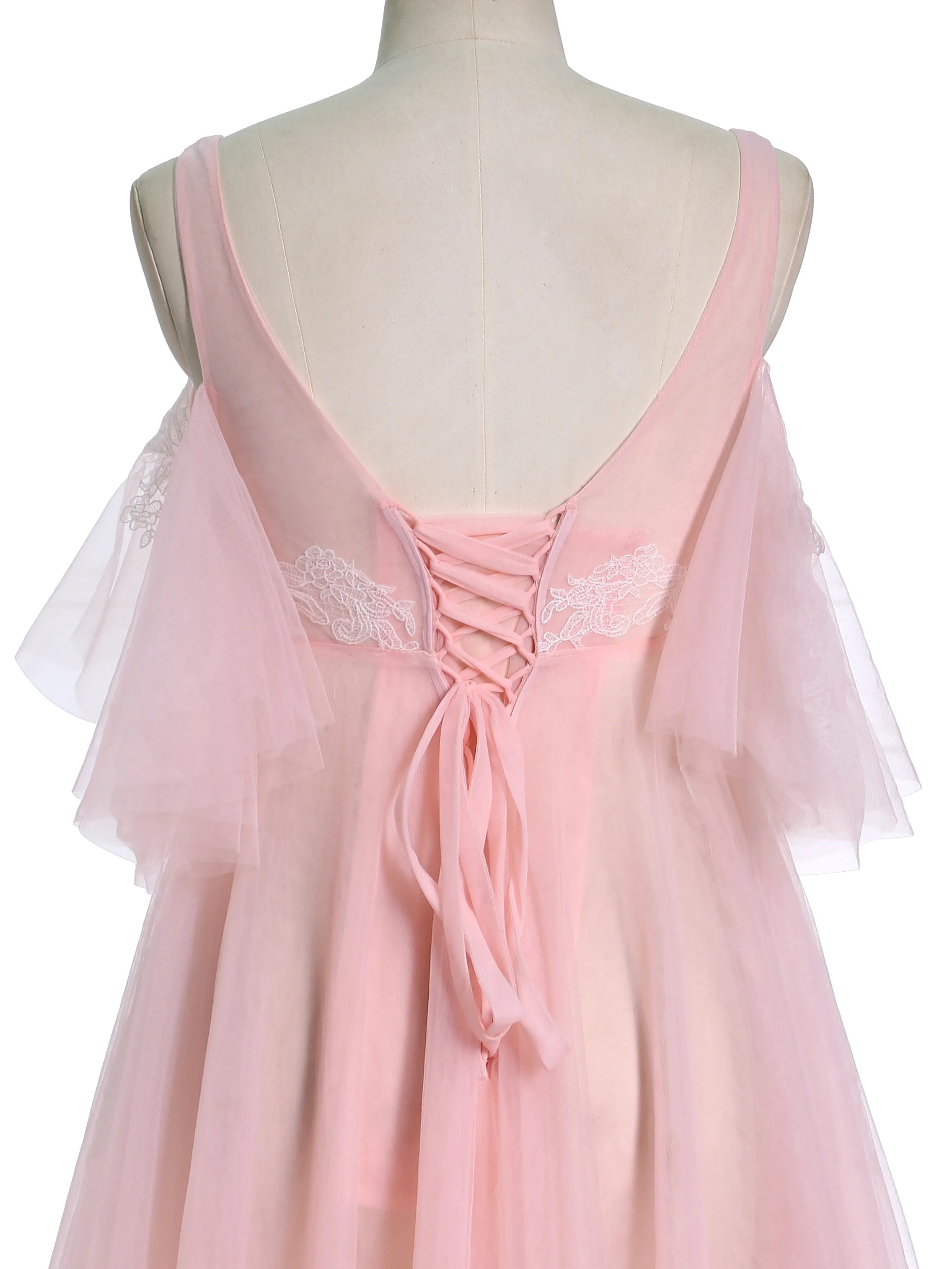 Elegant V Neck Maternity Dress for Photo Shoot Baby Shower Dress YW241000