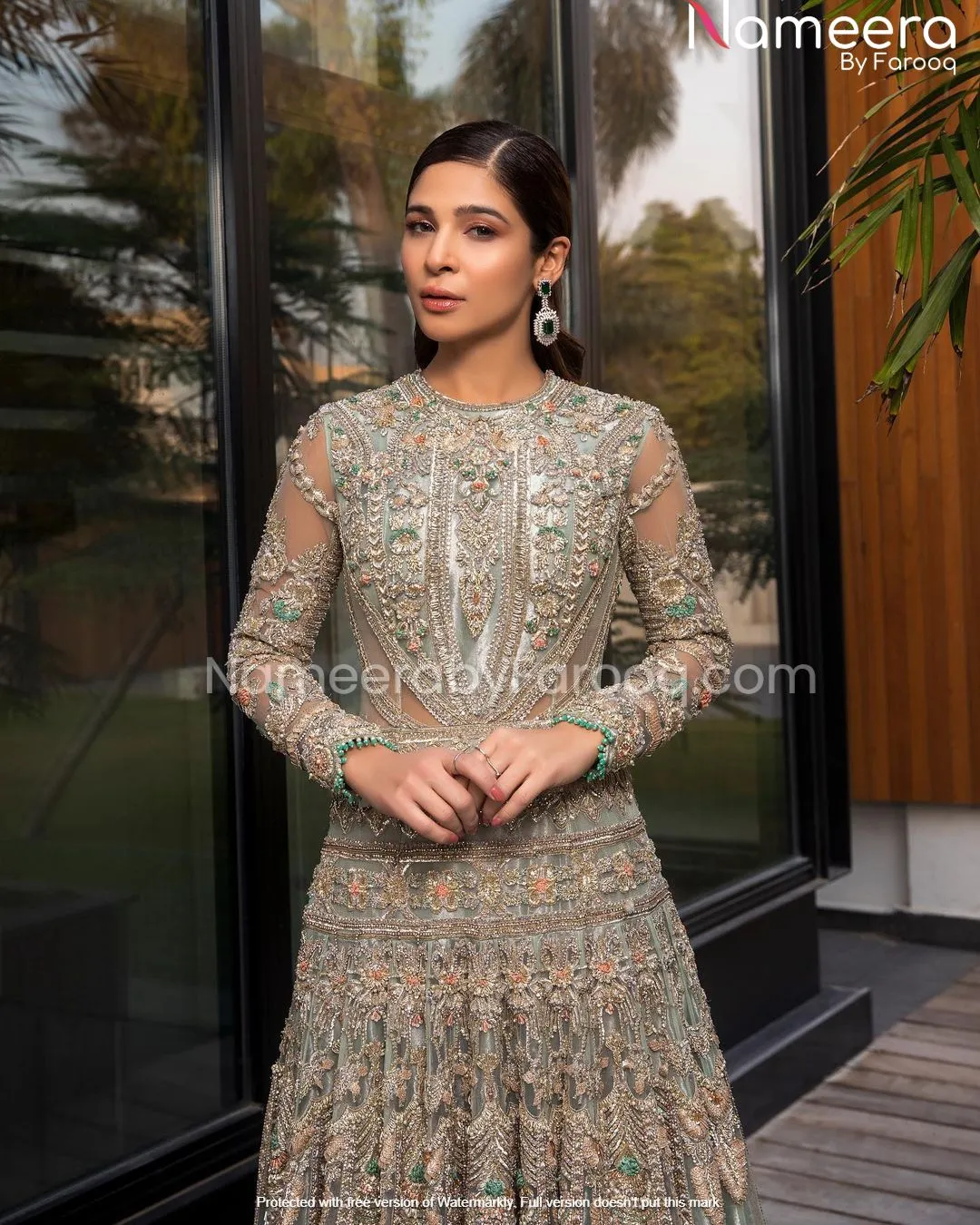 Embellished Gown Wedding Dresses in Pakistan #BN178