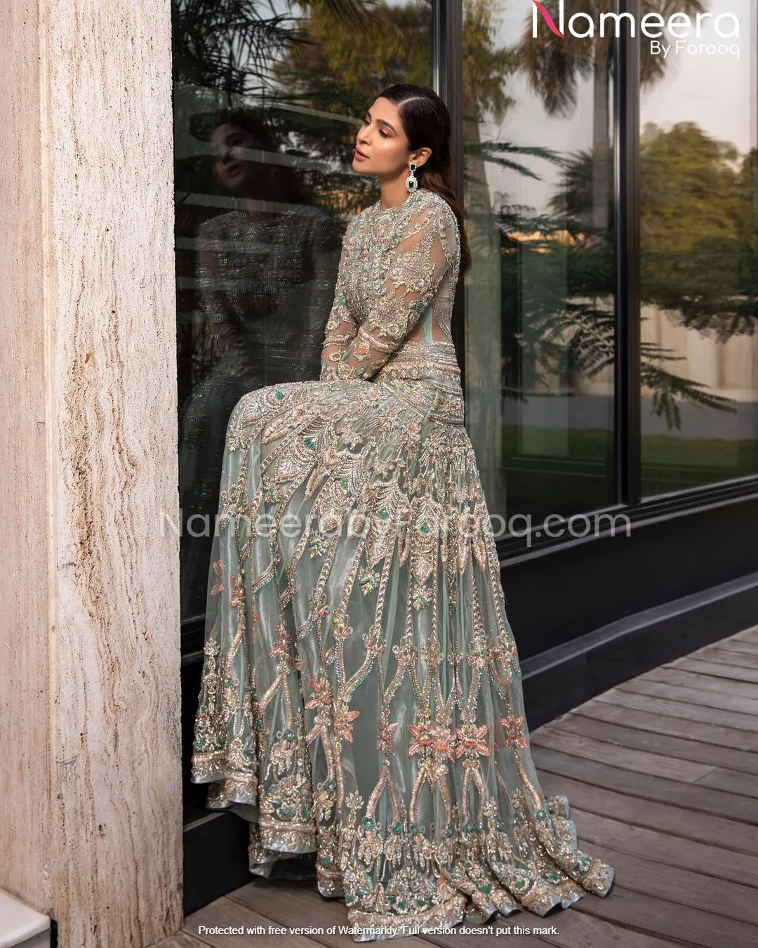 Embellished Gown Wedding Dresses in Pakistan #BN178
