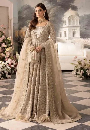 Embellished Ivory Pishwas Gown and Bridal Lehenga Dress