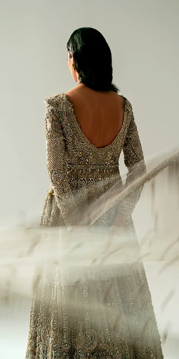 Embellished Lehenga Gown Style Pakistani Bridal Dress