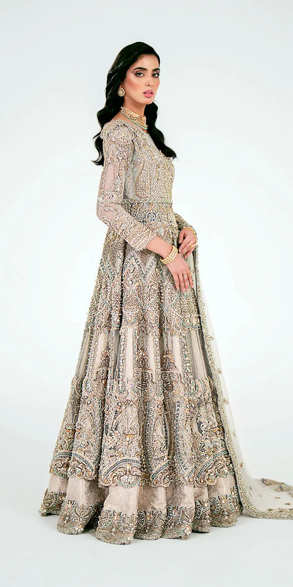 Embellished Lehenga Gown Style Pakistani Bridal Dress